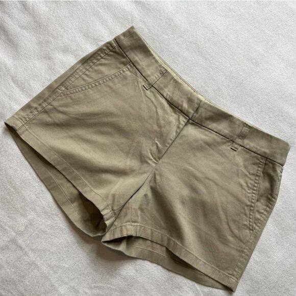 J.Crew Khaki Flat Front Shorts-4 - Picture 1 of 8